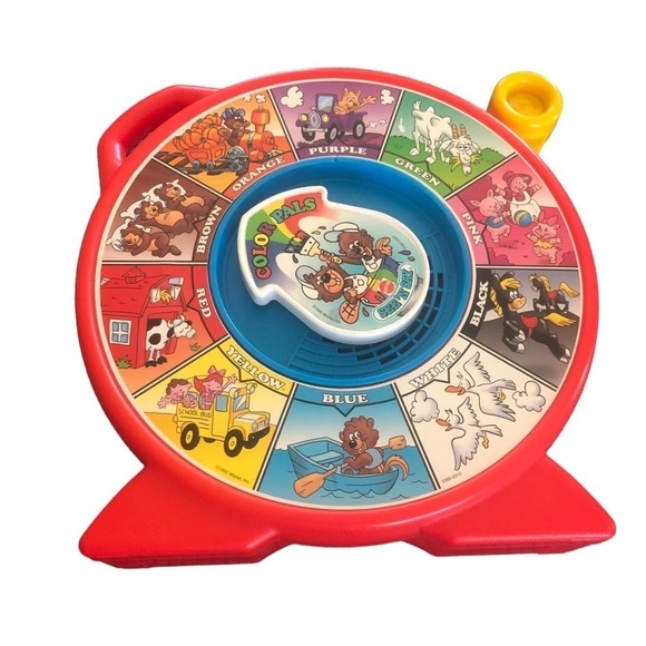 VTG Mattel 1989/92 See ‘N Say Color Pals TedPull Down Handle Red Carrying Handle - Picture 1 of 5